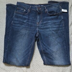OLD NAVY Straight Built in Flex 34x38 Men's Denim Jeans Dark Wash Cotton